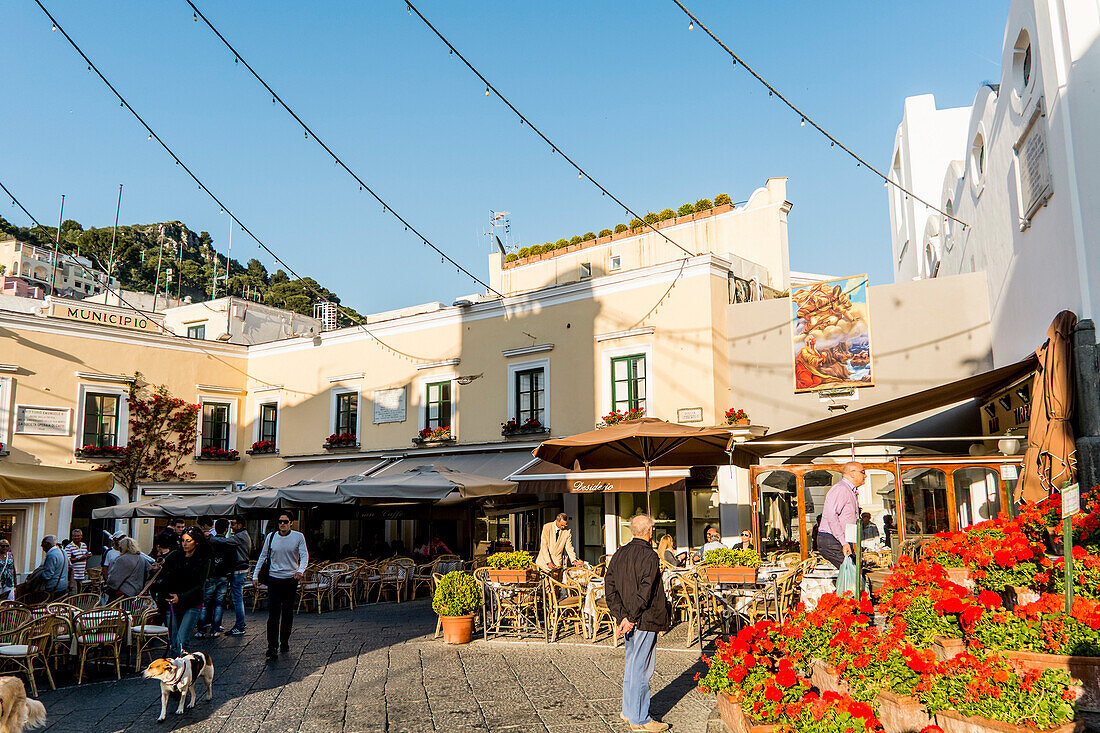 Piazzetta in Capri Stadt, Capri, Kampanien, Italien