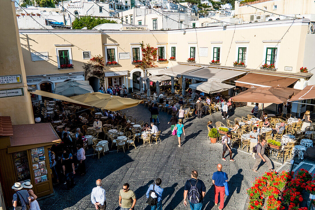 Piazzetta in Capri Stadt, Capri, Kampanien, Italien