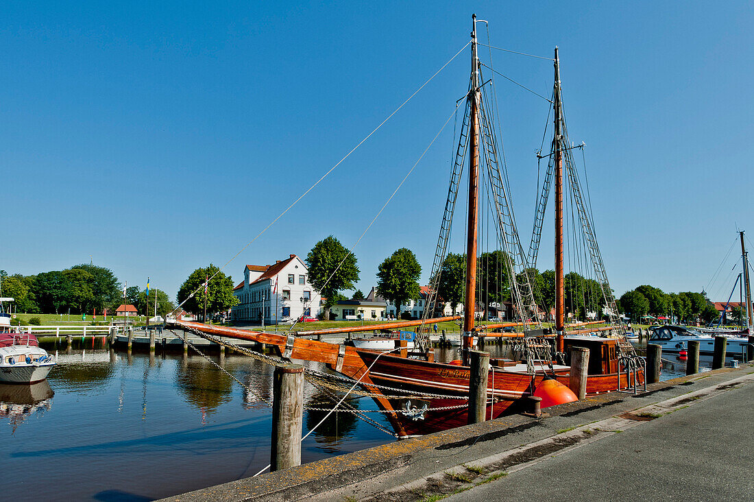 Old harbour of Tönning, Nordsee, Schleswig-Holstein, Germany