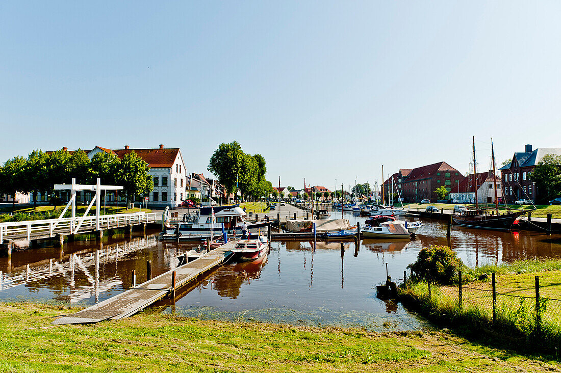 Old harbour of Tönning, Nordsee, Schleswig-Holstein, Germany