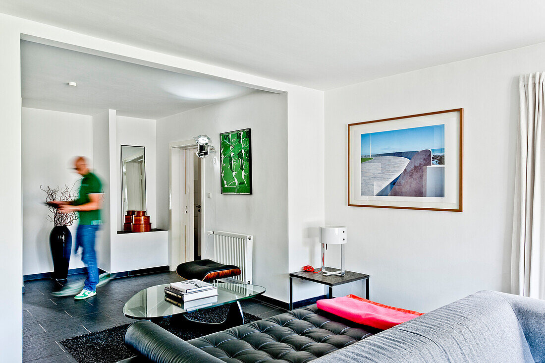 Living room, Bauhaus residential house, Hamburg, Germany