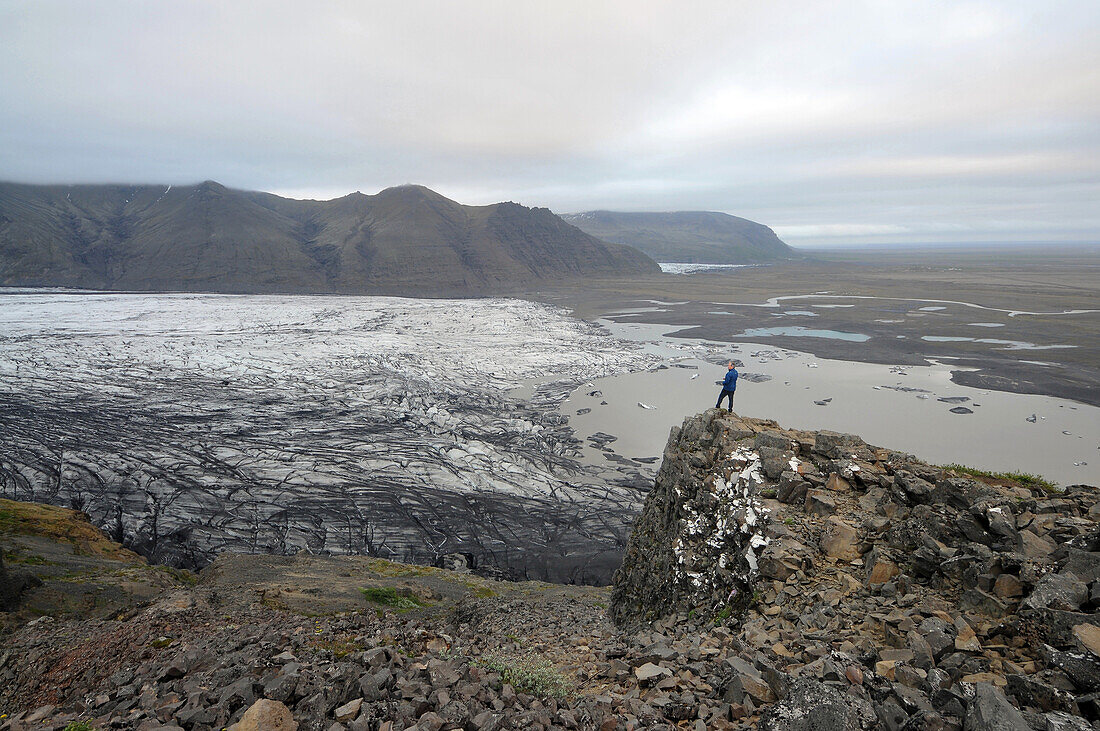 Skaftafells glacier at Vatnajoekull National Park, South Island, Europe