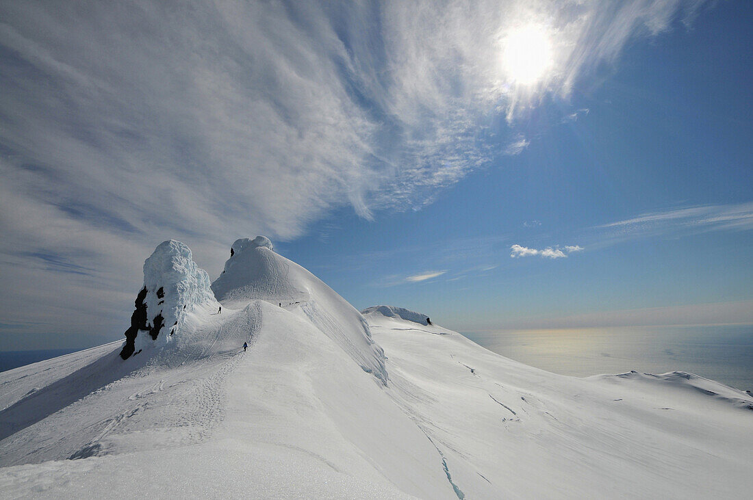 Snow on the Snaefellsjoekull, Snaefellsnes peninsula, West Iceland, Europe