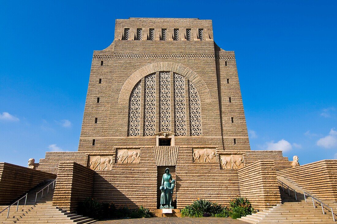 Africa, South Africa, Gauteng Province, Pretoria city, the Voortrekker monument designed by Gerhard Moerdyk and opened in 1949 recounts the Afrikaners story and especially the Boers Great Trek of 1836