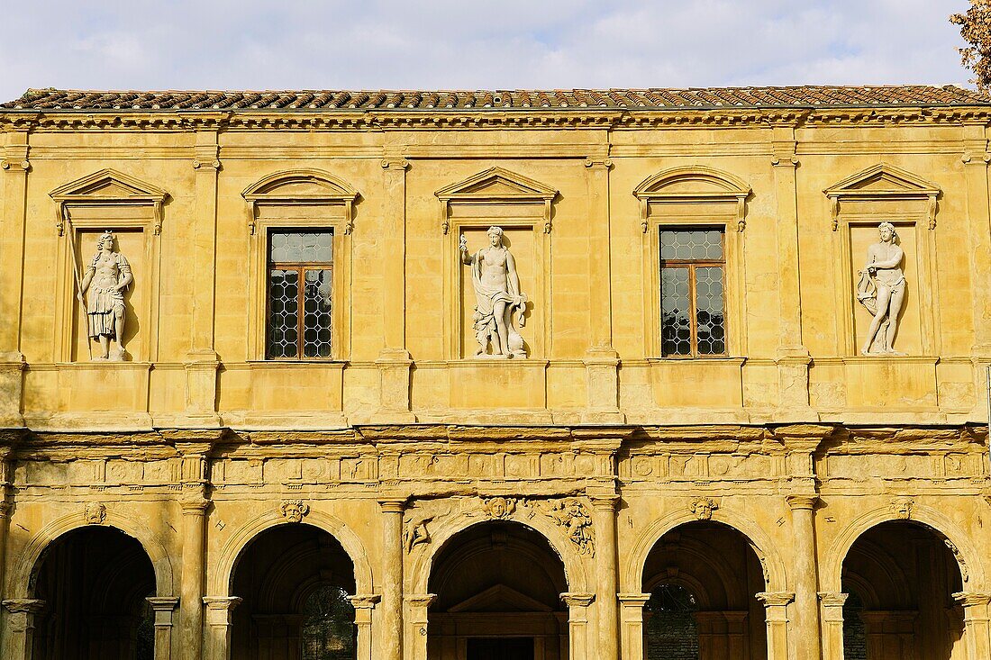 Italy, Veneto, City of Padua, City center, Loggia and Odeum Cornaro (XVIth century)