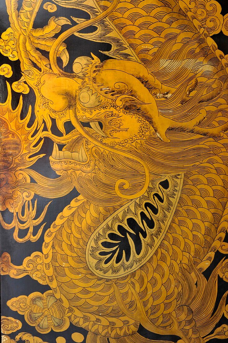 Asia, Southeast Asia, Singapore, Thian Hock Keng chinese temple, dragon painting