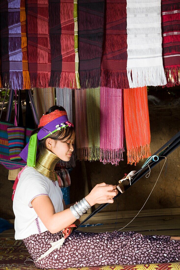 Thailand,Golden Triangle,Chiang Rai,Long Neck Karen Hilltribe,Long Neck Girl