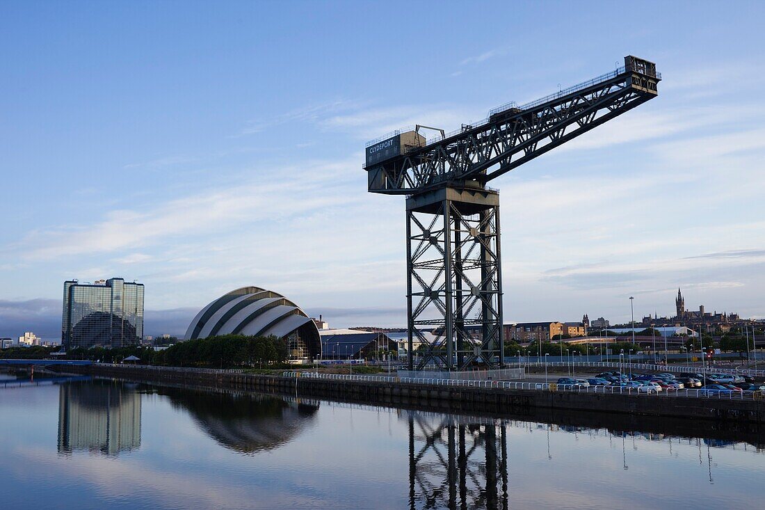 Scotland,Glasgow,Clydebank,The Finneston Crane and SECC Building