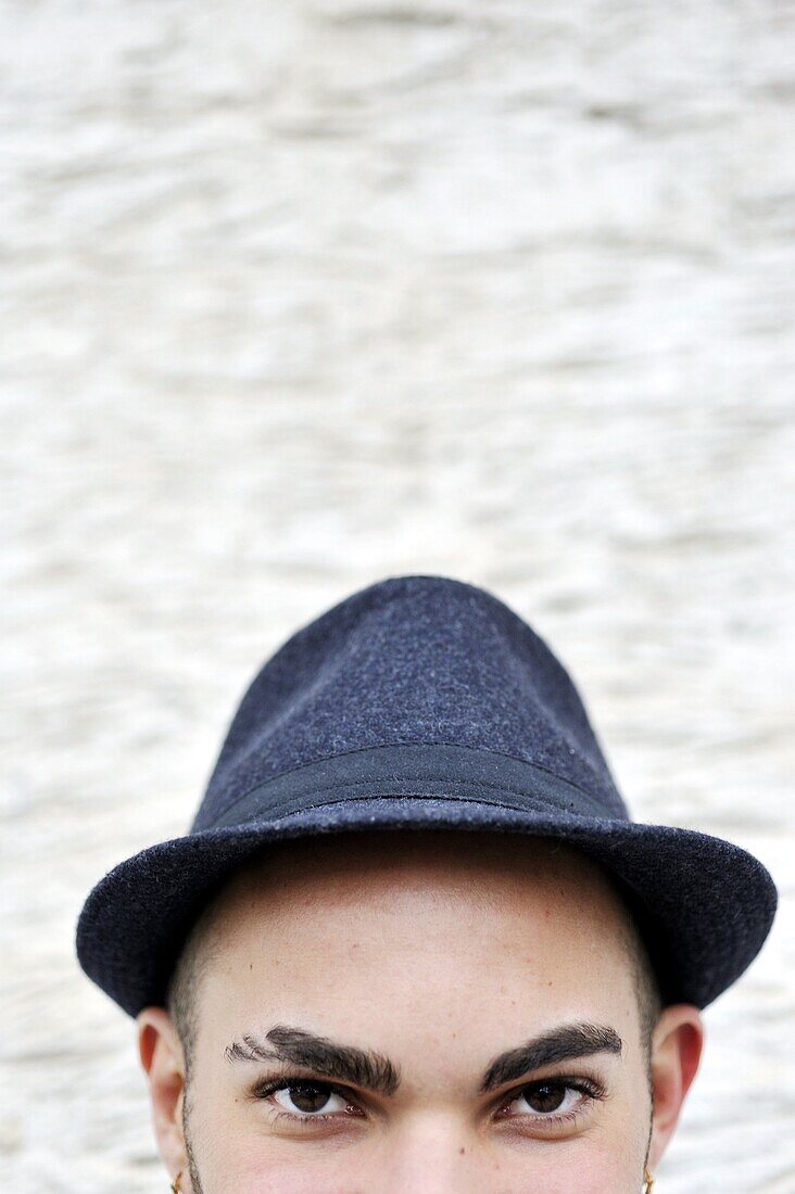 Close-up portrait of a young man