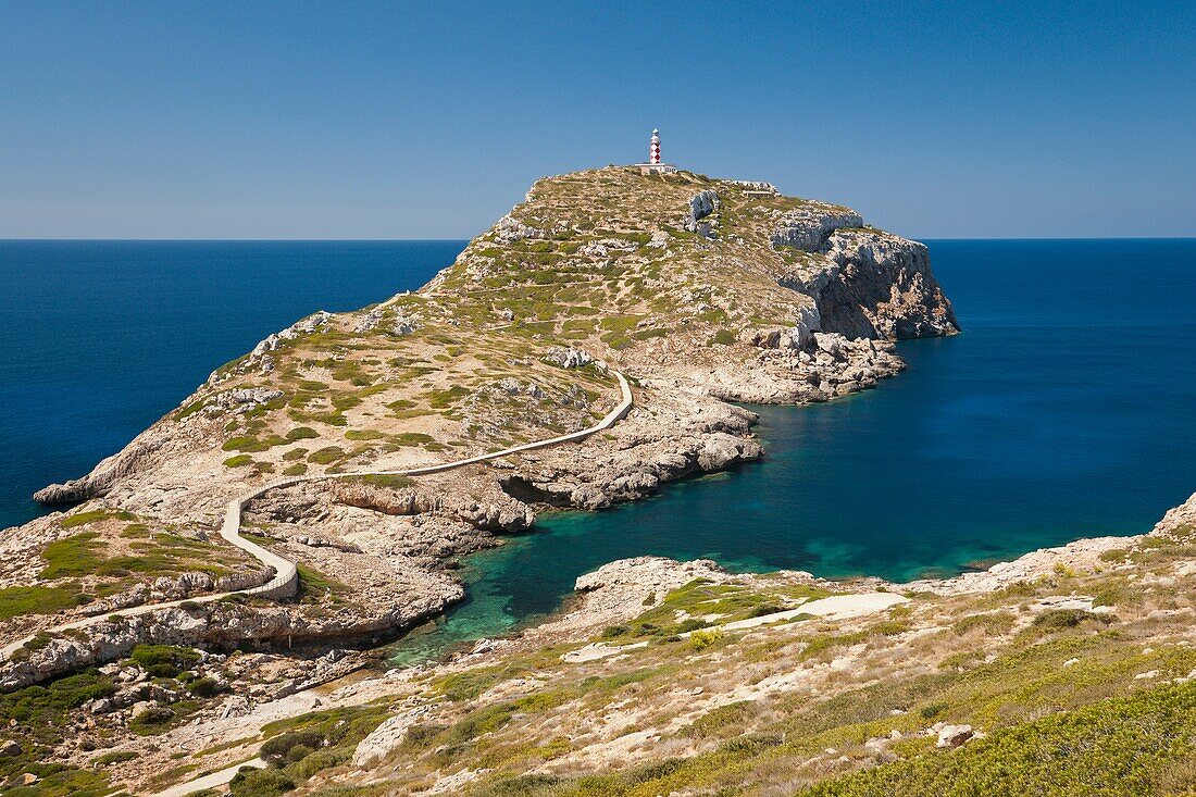 Cabrera-Archipel Spanien Nationalpark der Balearen Leuchtturm und Punta de l'Enciola