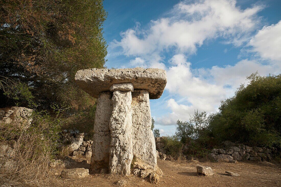 Talayotische Siedlung von Torretrencada, Ciutadella, Menorca, Balearen Spanien