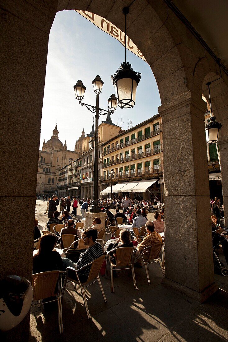 Plaza mayor Segovia Spain
