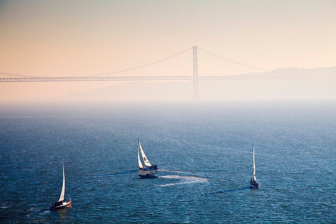 25th April Bridge inTagus river, Lisbon, Portugal