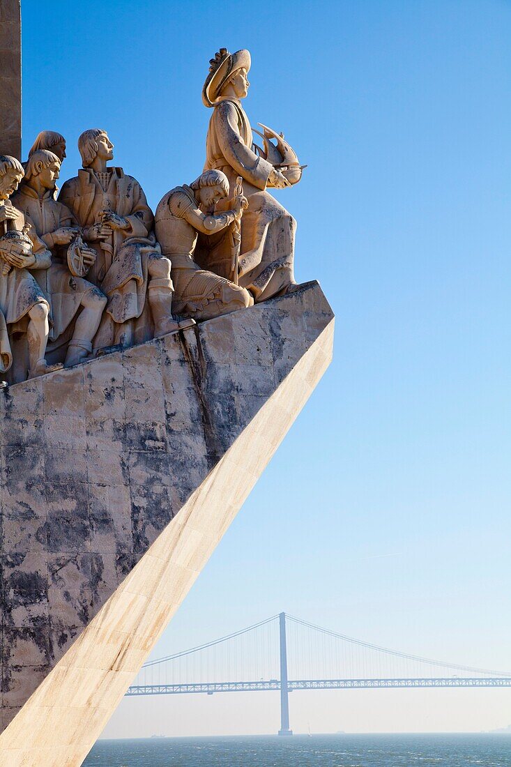 Padrão dos Descobrimentos, Monument to the Discoveries, celebrating Henri the Navigator and the Portuguese Age of Discovery and Exploration, Belem district, Lisbon, Portugal, Europe