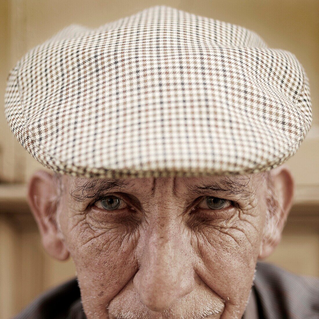 Portrait of an old man in Cañaveral, Caceres province, Extremadura region, Spain  The WAY OF SAINT JAMES or CAMINO DE SANTIAGO following the Silver Way, between Seville and Astorga, SPAIN  Tradition says that the body and head of St  James, after his exec