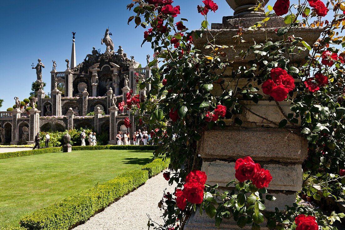 Garden of isola bella, Lake Maggiore, Italy.