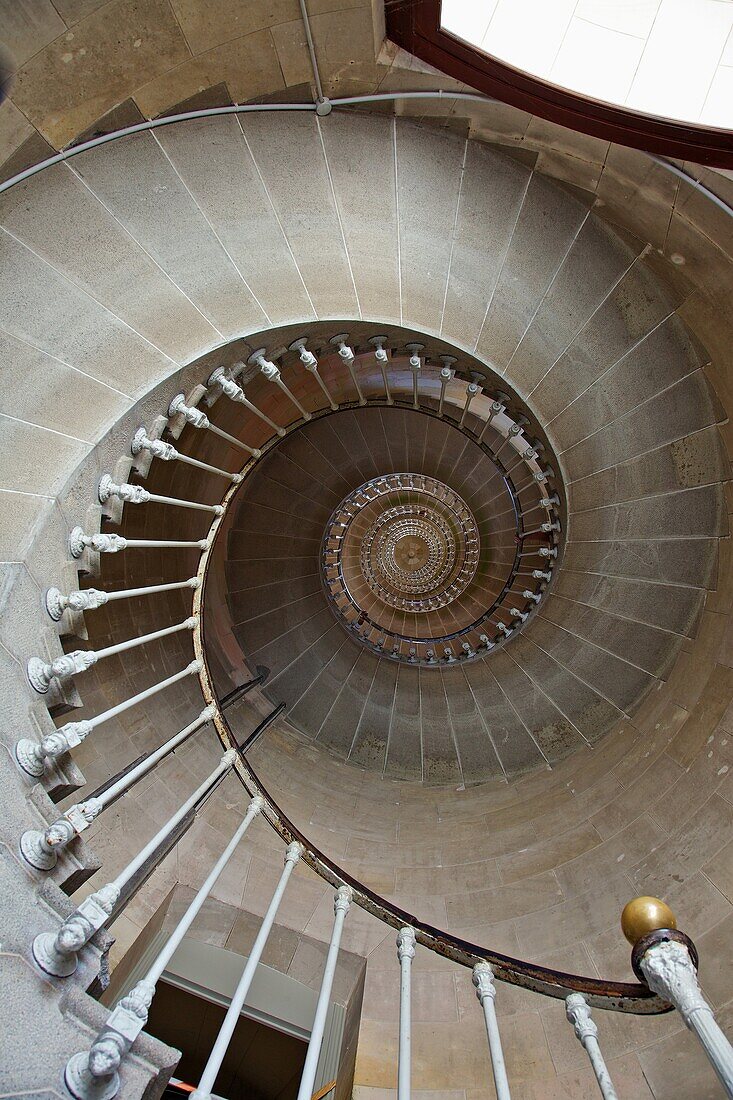 An spiral staircase perspective at Whales Lighthouse