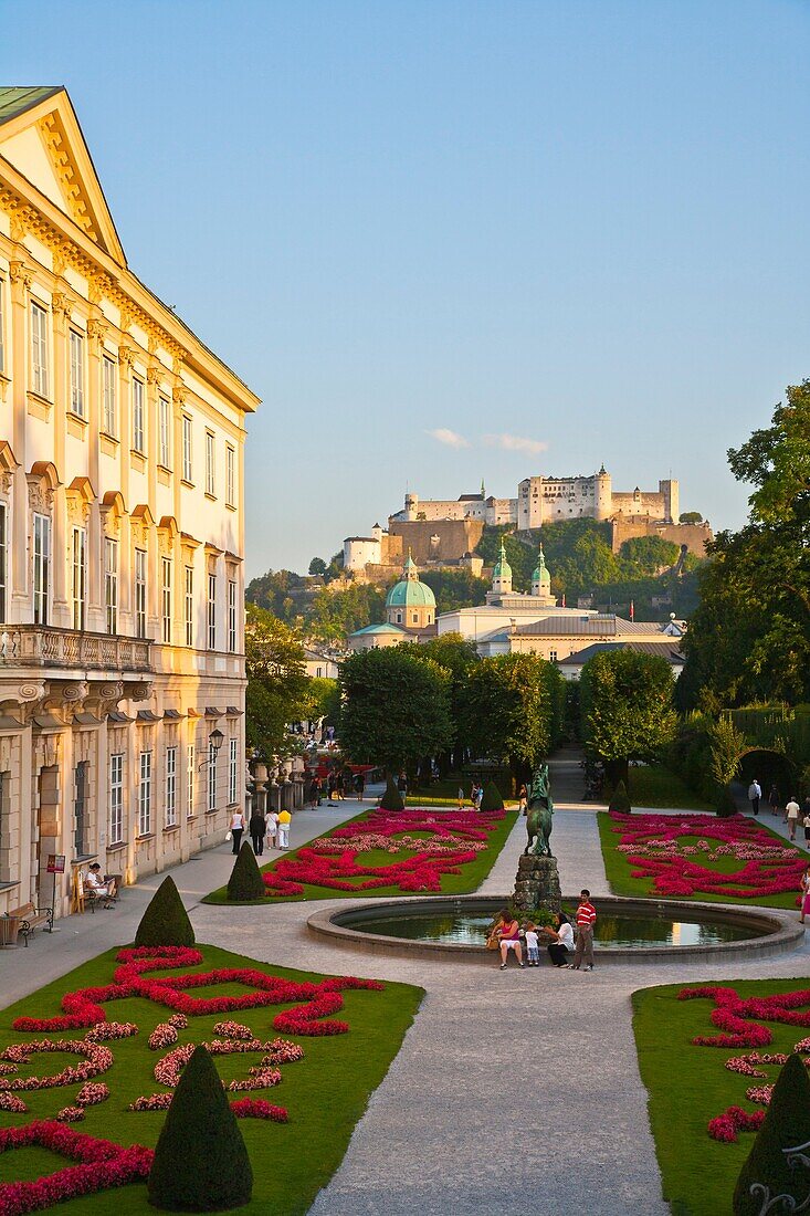 architecture , Austria , building , castle , charming , color image , day , Europe , fortification , fortress , garden , heritage , historic , Mirabell , Mirabell gardens , outdoor , Salzburg , vertical , V04-1589832 , AGEFOTOSTOCK 