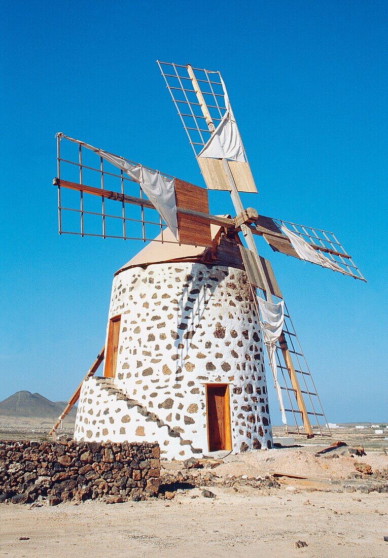 Windmill. Fuerteventura island, Canary Islands, Spain.
