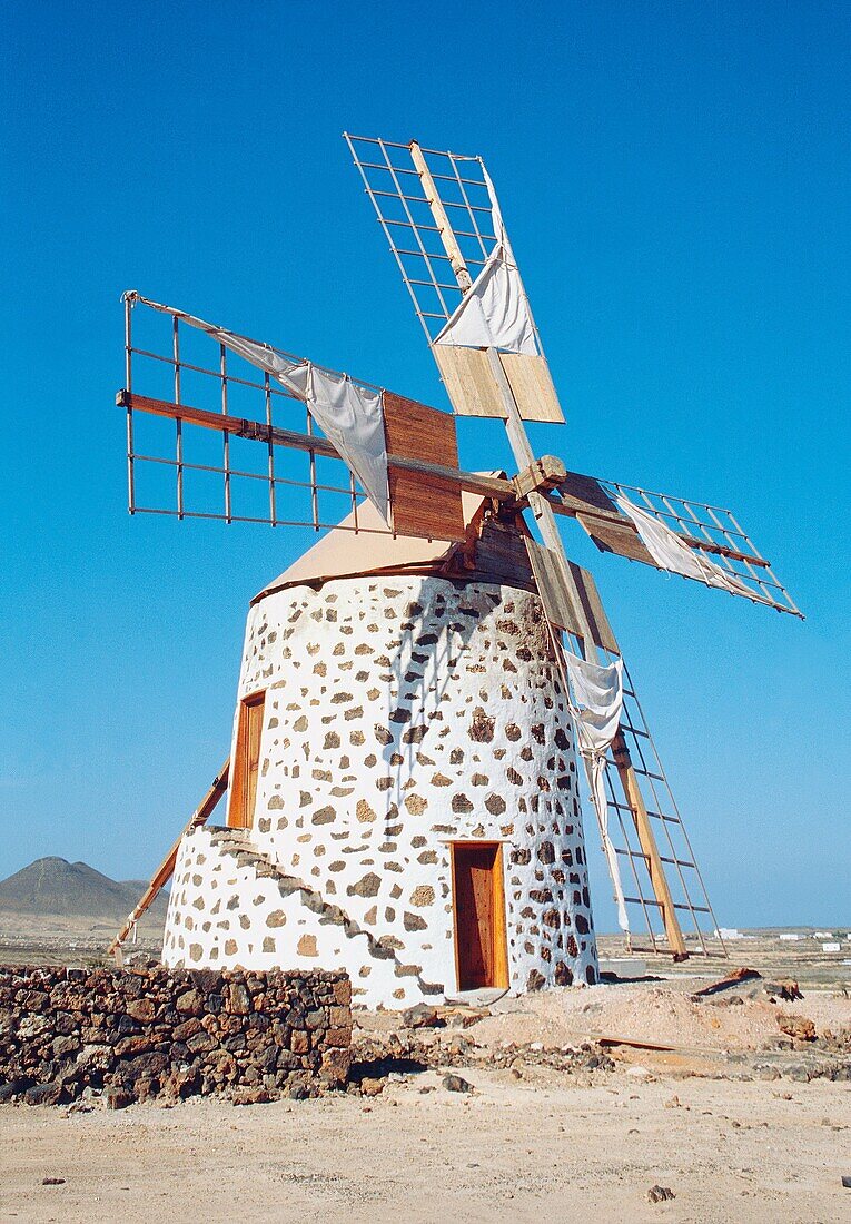 Windmühle. Insel Fuerteventura, Kanarische Inseln, Spanien.