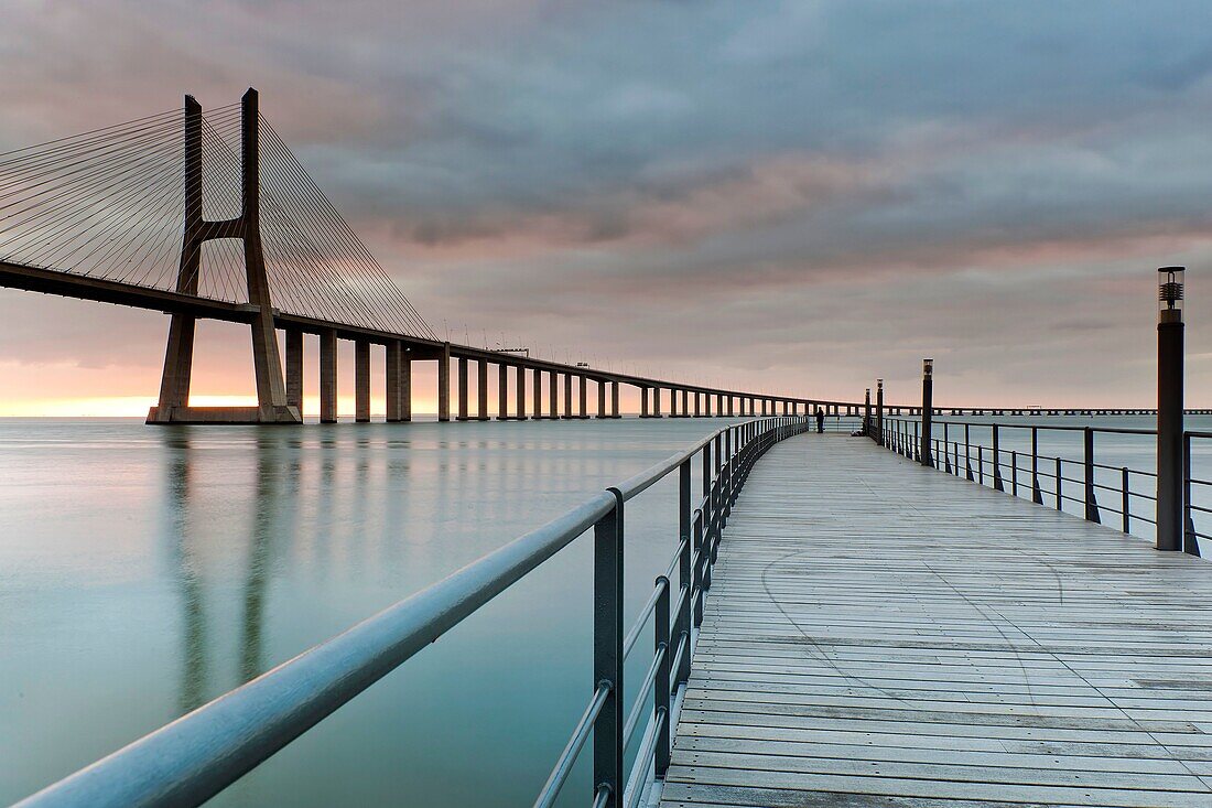 Vasco da Gama Bridge, Lisbon, Portugal, Europe