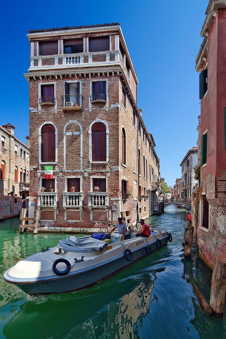 Typical Venetian houses, Castello, Venice, Italy