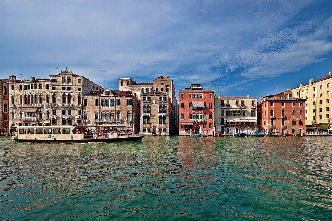 View of Grand Canal and San Marco sestiere from Dorsoduro, Venice, Italy