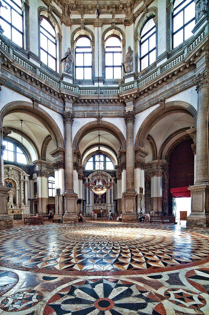 Interior of La Salute church, Dorsoduro, Venice, Italy