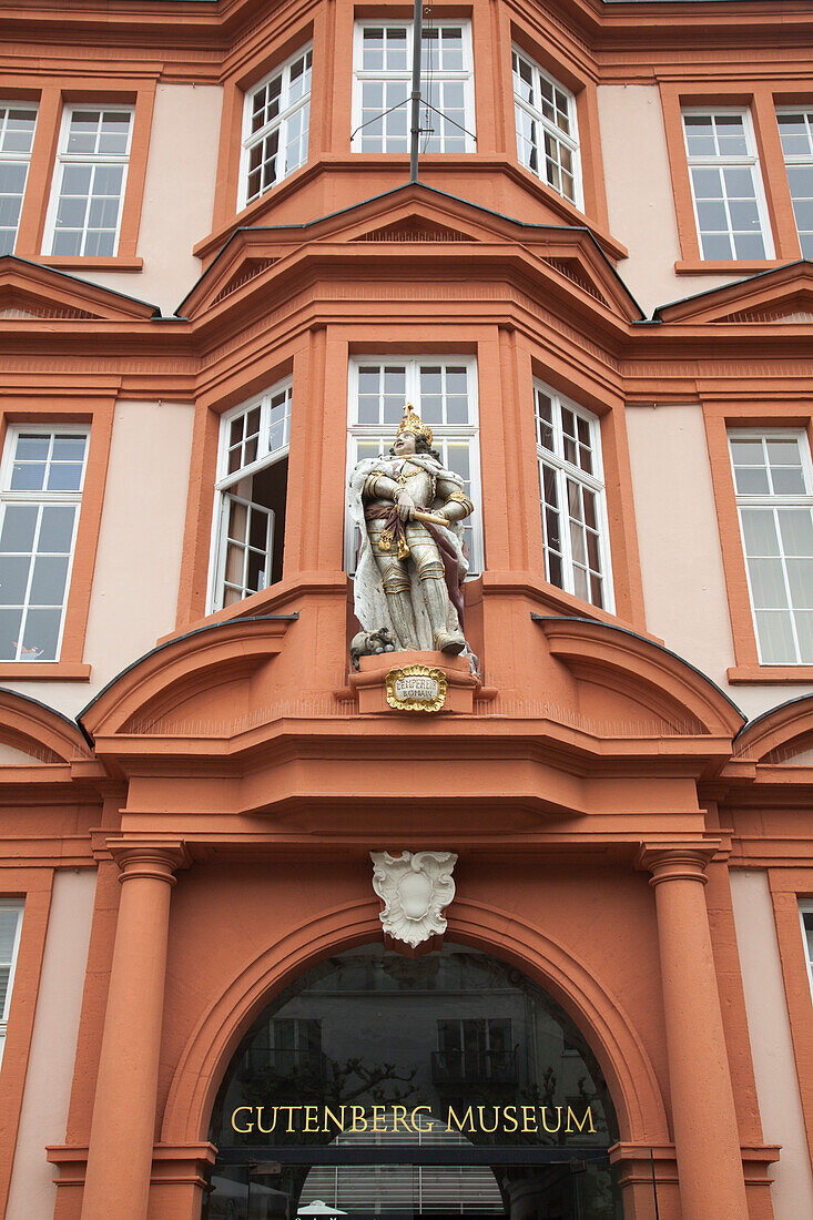Exterior view of Gutenberg museum, Mainz, Rhineland-Palatinate, Germany, Europe