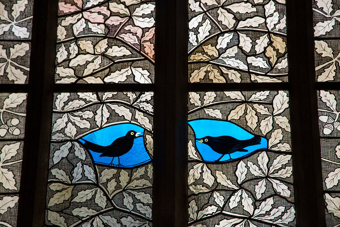Buntglasfenster des Domskyrkan Dom von Visby, Visby, Gotland, Schweden, Europa