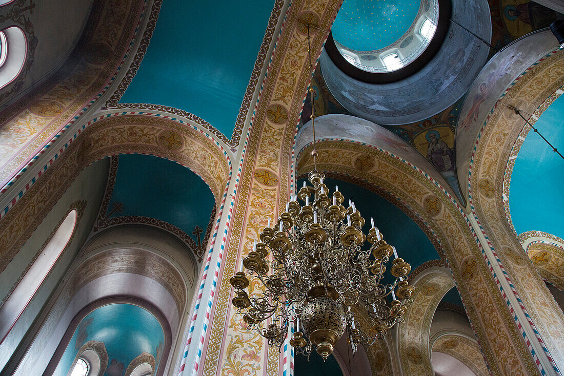 Interior of Russian Orthodox cathedral of Alexander Nevsky, Tallinn, Harjumaa, Estonia, Baltic States, Europe