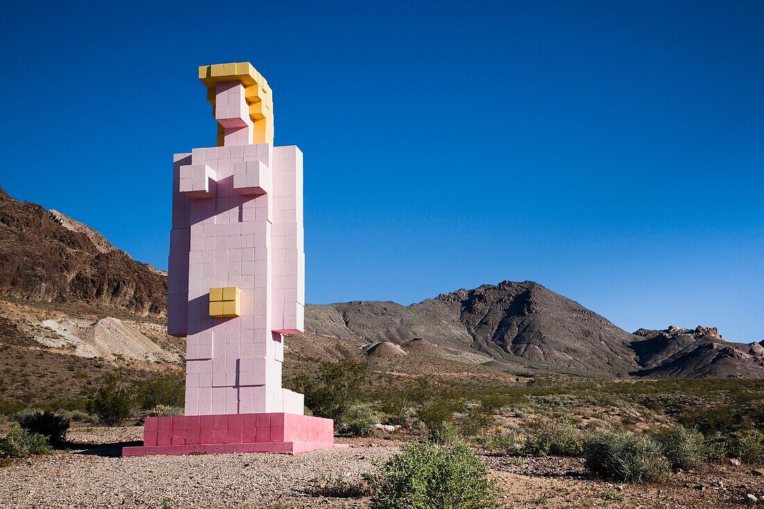USA, Nevada, Great Basin, Beatty, Rhyolite Ghost Town, Goldwell Open Air Museum, Lady Desert by Dr  Hugo Heyrmann