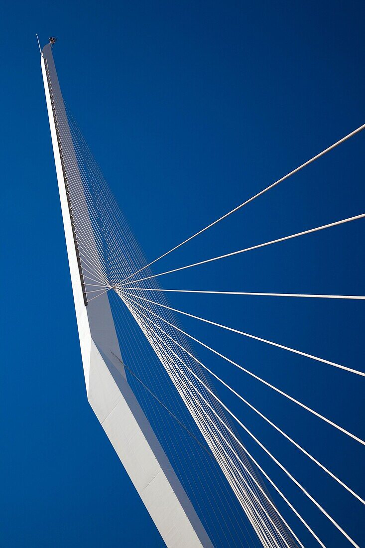 Israel, Jerusalem, Jerusalem Chords Bridge, designed by Santiago Calatrava