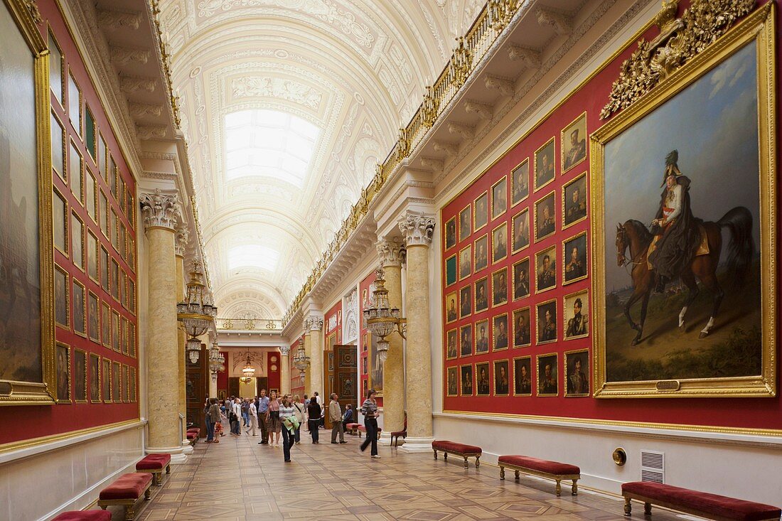 Russia, Saint Petersburg, Center, Winter Palace, Hermitage Museum, Room 197, The 1812 War Gallery