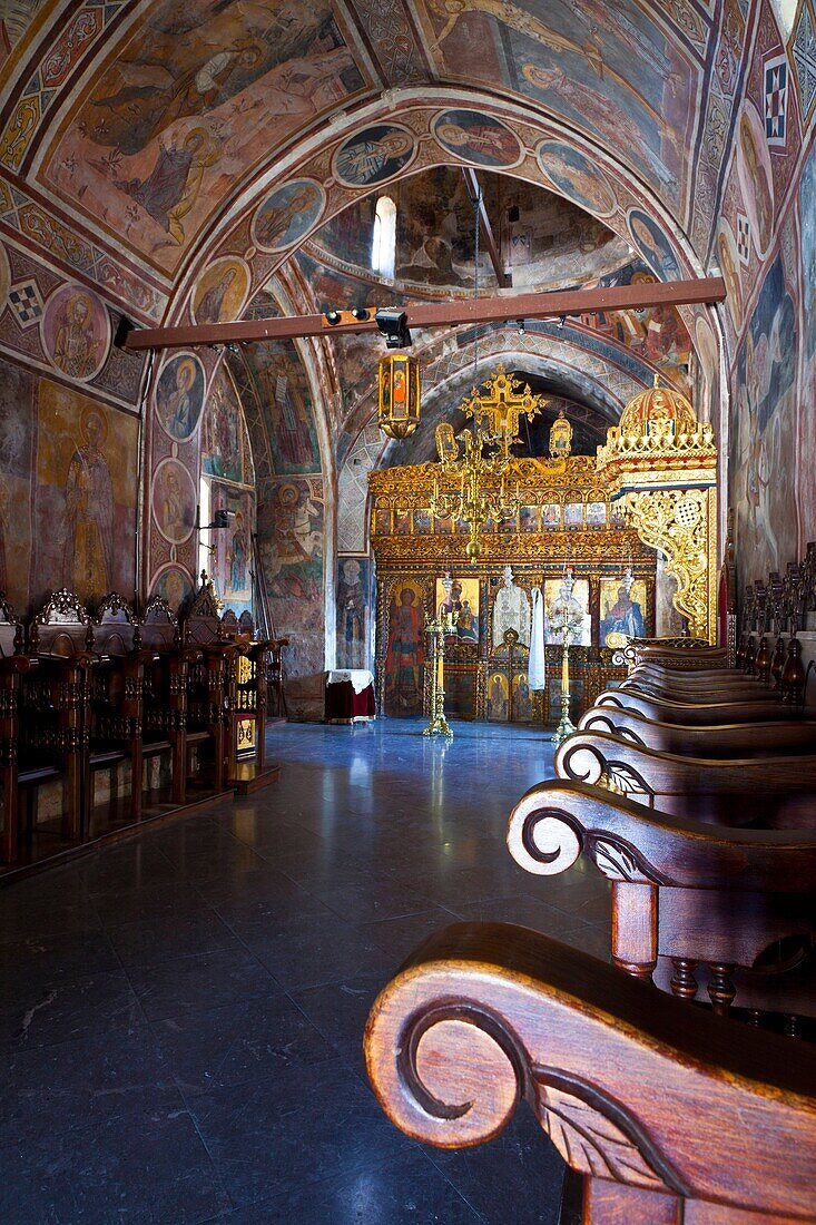 Byzantine Frescoes  Monastery of Tharri  Laerma Village, Rhodes Island, The Dodecanese Archipelago, Greece, Europe
