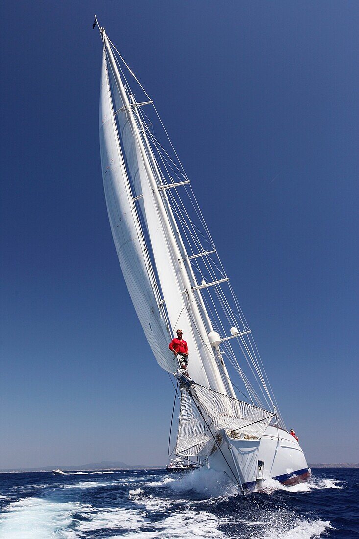 Adela auf dem Superyacht Cup in Palma de Mallorca, Spanien