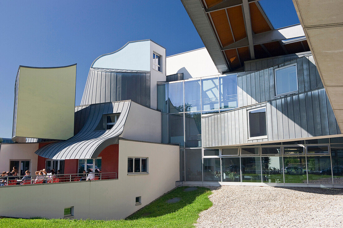 Exterior view of the Vitra HQ administrational building,  Basel, Switzerland, Europe