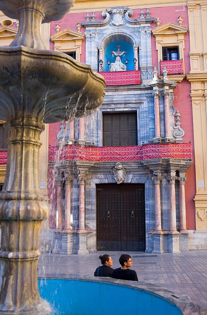 Facade of the Episcopal Palace,Málaga,Andalucía,Spain