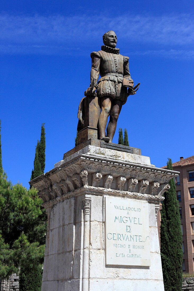 Monument to Miguel de Cervantes, Valladolid, Castile and Leon, Spain