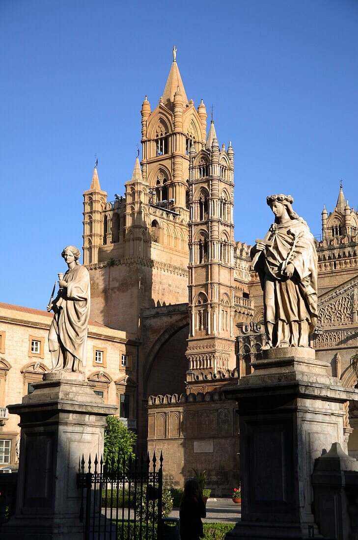Bell towers of the Cathedral of Palermo, Palermo, Sicily