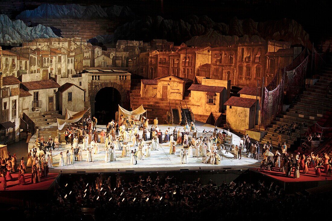 Carmen by Bizet, performance at Arena, Verona, Italy
