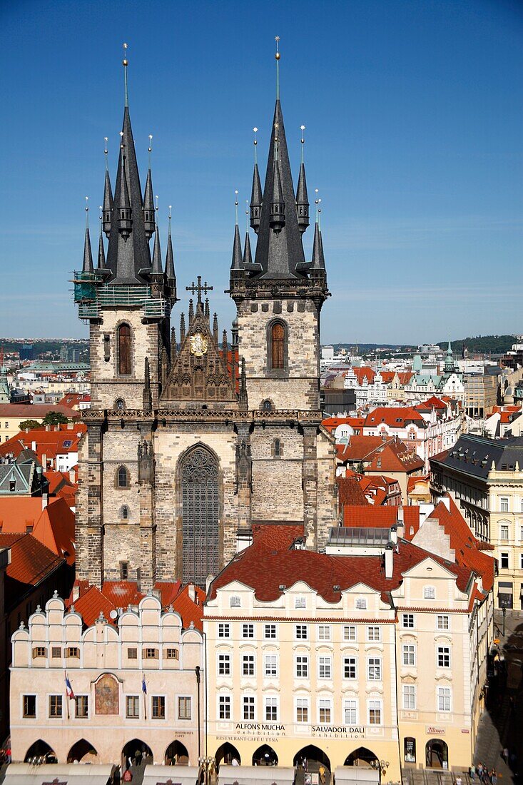 Church of Our Lady before Týn in the Old town Stare Mesto, Prague, Czech Republic