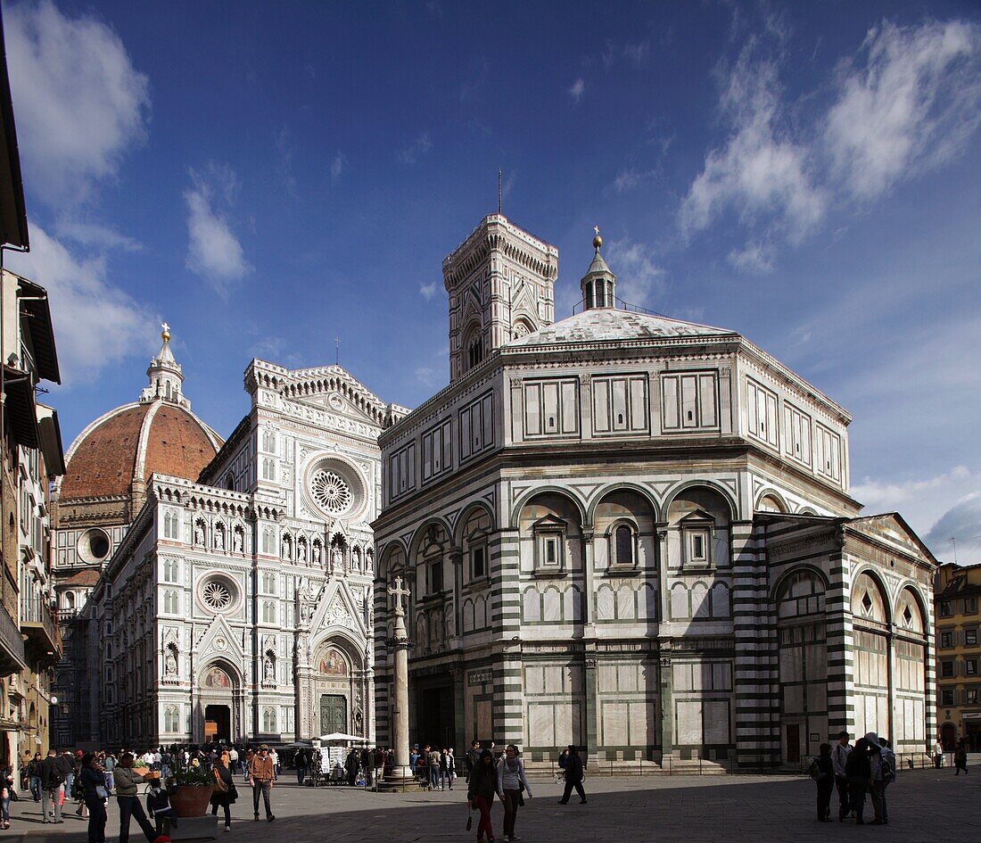 The Duomo of Santa Maria del Fiore and the Baptistery, Florence, Italy