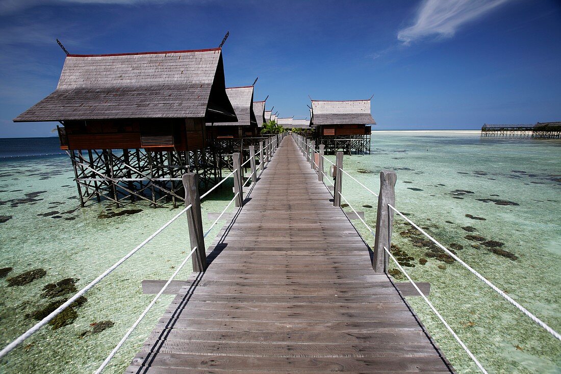 Kapalai resort at Kapalai Island, Borneo, Malaysia