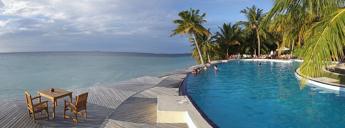 Swimming pool at Filitheyo island, Maldives