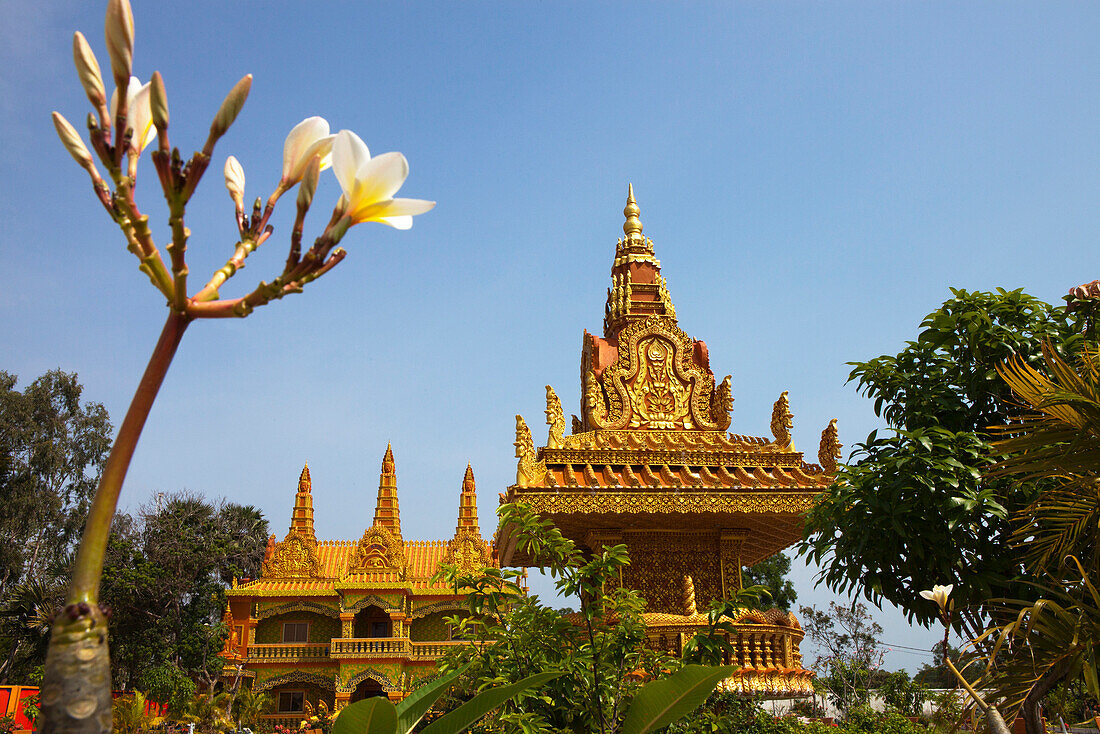 Buddhistischer Tempel in der Provinz Kampot, Kambodscha, Asien