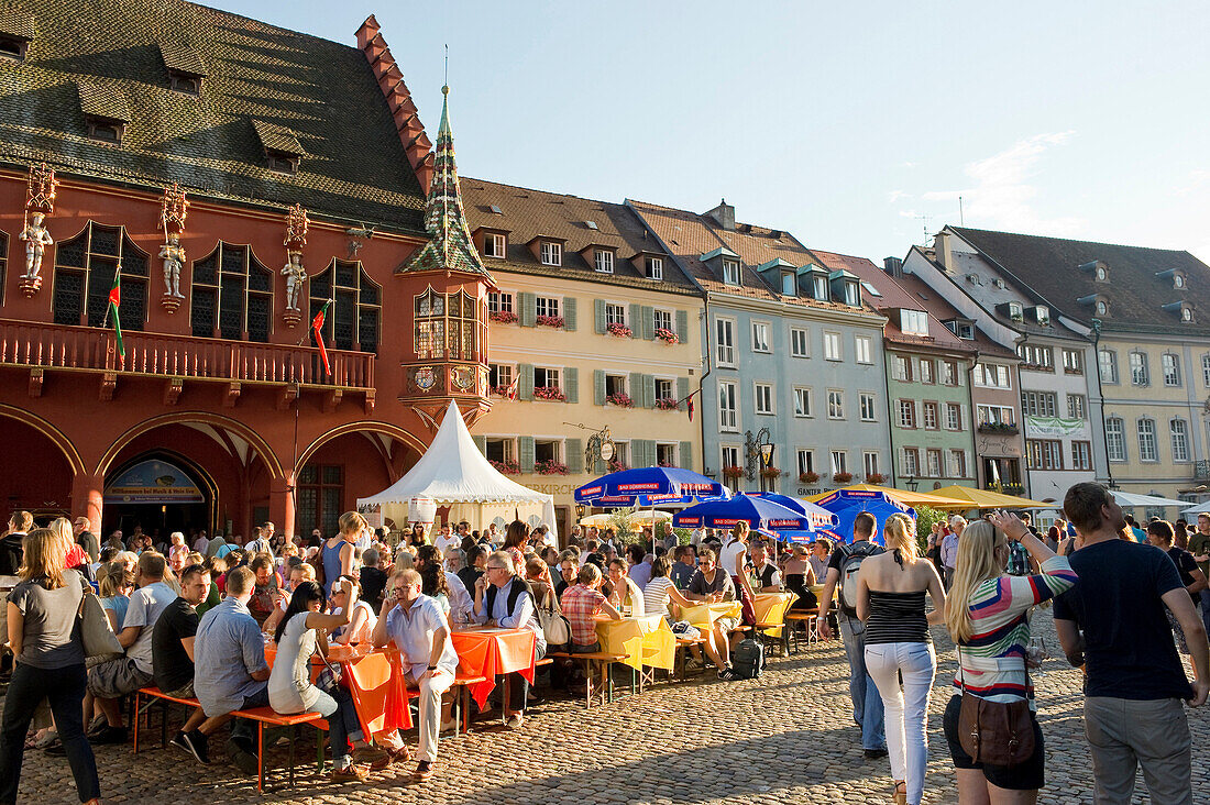 People at the wine festival, July 2012, Freiburg im Breisgau, Black Forest, Baden-Wuerttemberg, Germany, Europe