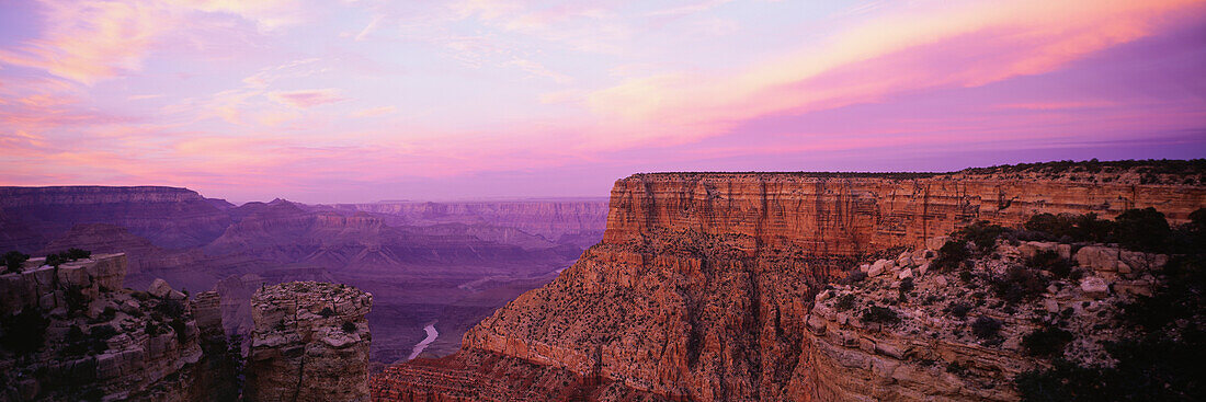 Sunset fom Grand View Point, South Rim, Grand Canyon National Park, Arizona, USA