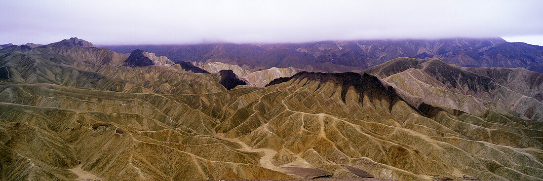 Mud Flows, Zabriskie Point, Death Valley, California, USA