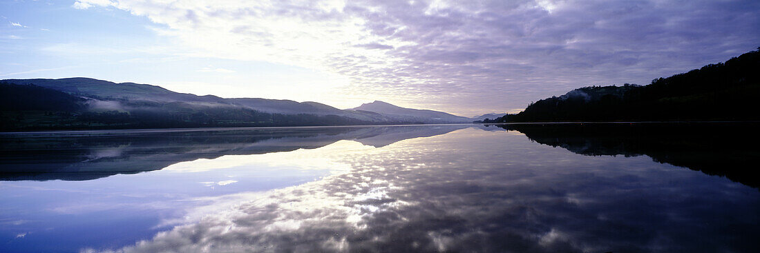 Cloud on the water, Bala Lake, Snowdonia National Park, Wales
